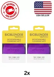 ( Lot Of 2 ) Bioblender By Ecotools Biodegradable Facial Cleansing Mitt, NEW
