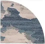 Quarter Circle Area Rug Corner Decorative Rug Fluffy Carpet for Living Room Bedroom Rugs Plush Foot Mat Soft Entrance Mat,1pc,H Rug,100x100cm