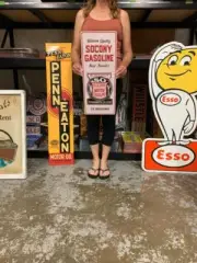 Antique Vintage Old Style Sign Socony Standard Oil Made USA