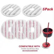 5pcs For Vileda Spin and Clean Mop Refill, Spin and Clean Mop Head Replacement
