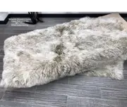 NSW Leather Weighted Mongolian Sheepskin Blanket in Khaki