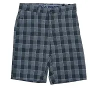 PGA Tour Stacked Plaid Print Stretch Waistband Men's Golf Shorts 30 NWT Caviar