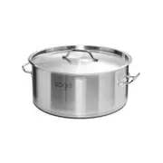 SOGA Stock Pot 58L Top Grade Thick Stainless Steel Stockpot 18/10