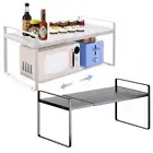 Expandable Cabinet Organizer 14"~25" Kitchen Shelf Organizer Spice Rack