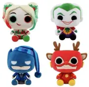 Christmas Holiday Plush Flash, Holly Harley Quinn, Santa Joker, Batman: CHOOSE