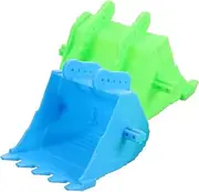 ERINGOGO 2pcs Excavator Digger Bucket Interactive Model Head Plastic Connector for Fun Educational Accessory for Hands Learning and Creative Play