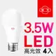 【旭光】3.5W高光效LED球燈泡（4入組）~急
