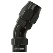 Aeroflow Kryptalon Series One Piece Big Bore Full Flow Swivel 30° Hose End -10AN Black Finish, Suits Kryptalon Series Kevlar Hose, AF7057-10