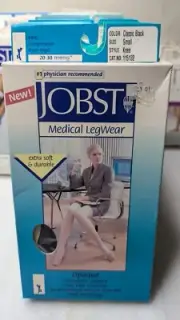 JOBST Opaque Knee High 20-30mmHg Classic Black Small New In Box