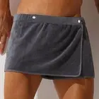 Thick Men's Sexy Shorts Side Split Bath Towel Pants Bath Shorts for Men