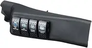 GPVPGHGRJ Car A-Pillar Switch Pod Panel Kit With 4 LED Rocker Left Side Switches Relays Fit For Jeep Fit For Wrangler JK 2011-2018 Car Interior Parts Switches and relays