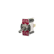 6 x Narva On/Off/On Metal Toggle Switches with On/Off/On Tab 60061BL