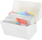 FOYTOKI Flashcard Organizer Box Portable Index Card Storage Case Dividers and Notecards
