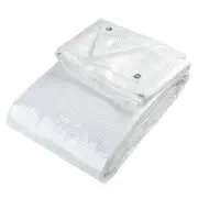 Yescom 16x20 Ft Clear Tarp Duty 14 Mil Tarpaulin Cover Waterproof with Grommets
