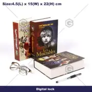 Cash Money box Locker Real Paper Book Security Secret With Digital Lock