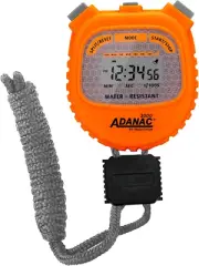 Adanac 3000 Digital Stopwatch Timer, Neon Orange - High Precision Accuracy to 1/