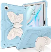 [GaoBao] Case for Samsung Galaxy Tab A8 10.5'' 2022 (SM-X200/X205/X207), 2 in 1 Heavy Duty Rugged Protective Shockproof Tablet Cover with Butterfly Wings Kickstand for Samsung Galaxy Tab A8 (Blue)