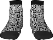 [JBYJBX] Black White Snake Skin Print Adult Socks Womens Mens Workout Thermal Cozy All-Season Gift Holiday Articles Use