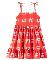 [Stella McCartney Kids] Stella McCartney Kids Printed cotton dress Y 3 multicoloured