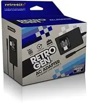 Retro-Bit AC Adapter for Sega Genesis 2 and 3, Retro/Vintage Style, Adapter, DC Barrel Connectivity, Compatible with Sega Genesis 2 or 3