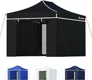 ALFORDSON Gazebo Marquee 3 x 4.5m with Wall Panels, Sand Bag and Pegs & Ropes, High Adjustable Pop-up Canopy Pavilion with Carry Bag, Camping Shelter Shade with Steel Frame for Wedding Party, Blue