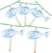 5Pcs Helicopter for Creative Glider Aircraft Powered Models for Outdoor Fun Birthday Present for Boys Safe Lightweight Construction