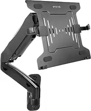 VIVO Height Adjustable Pneumatic Extended Arm Laptop Wall Mount, Full Motion Articulating Notebook Tray, Fits 10 to 15.6 inch Screen, Black, MOUNT-V001GL