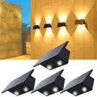 Solar Wall Lights Outdoor, 4Led 2 Modes Bright Up and Down Solar Wall Lights,...