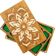 [TMHCRDS] Bead Sorting Tray with Magnetic Lid and Elastic Band,Bead Board for Jewelry Making,Wooden Aesthetic Beading Sorting Tray