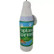 SPOT Fun Drinks Pupland Spring Plush Dog Toy Water Bottle with Squeaker 11"