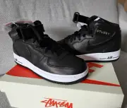 Rare Stussy Nike Air Force 1 Mid snake Retro Low white 9.5 grey SB dunk black 9