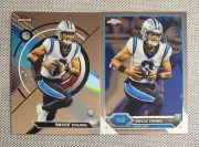 Bryce Young 2023 Topps Composite Finest #158 & Chrome #1 Panthers Rookie RC