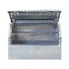 ALUMINIUM CHECKERPLATE TOOL BOX UTE TRAILER STORAGE- HALF OPEN 1.2M/1.45M /1.7M%