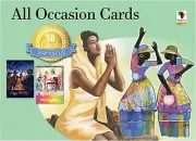 African American Expressions All Occasion Boxed Cards 18 Assortment NEW Green
