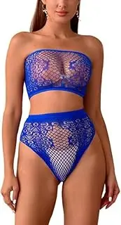 [Generic] Women One Piece Lingerie Lace Bodysuit Deep V Teddy Mini Babydoll