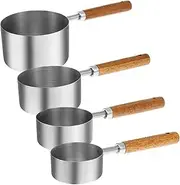 4Pcs Dog Food Scoop Measuring Cup Stainless Steel Dog Food Scoop Pet Food Measuring Cup with Measurement for Dog Cat Pet Rice Flour Soybean