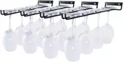 4 Packs Wine Glass Rack Hanging Wine Glasses Holder Cup Wall Mounted Stemware