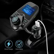 Nulaxy Bluetooth FM Transmitter for Car, Upgraded Manual Power On/Off Switch Wir