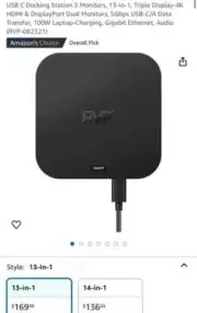 RVP+ USB-C Triple Display 4K MST Dock X Station - DC Jack, USB-C(Upstream)