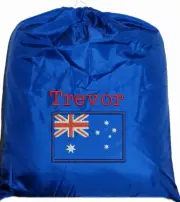 Shop Book / Library Bag | Tote | Swim Bag | Travel | Aussie Flag | 1st Name FREE