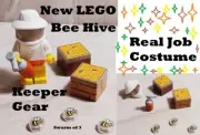 New LEGO Bee Keeper Gear Double Hive Swarm Smoker Can Net Hat Lot of 7 Parts