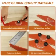 Stair Tread Template Tool 8-56inch Aluminum Alloy Stair Measuring Tool leAfo