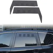 Black Alloy Rear Window Ventilator Louvre Cover Trim For Subaru Forester 13-18 (for: Subaru)