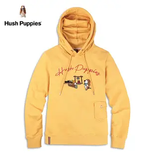 Hush Puppies 帽T 女裝趣味露營趴狗刺繡連帽上衣