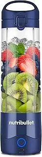 nutribullet Portable Blender, Cordless, 20oz Vessel, Personal Blender, USB-C Rechargeable, Navy Blue, NBPB50100NB