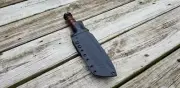 Custom Kydex sheath for KA-BAR USMC, taco style in Carbon Fiber Black!!! & Clip!
