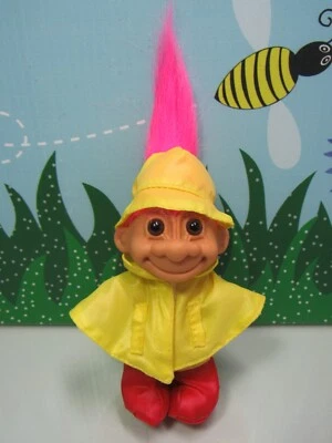 CHILD IN RAINCOAT & BOOTS - 5" Russ Troll Doll - NEW IN ORIGINAL BAG - Rare