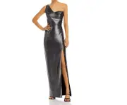 Aidan by Aidan Mattox Gown Gunmetal Black Size 4