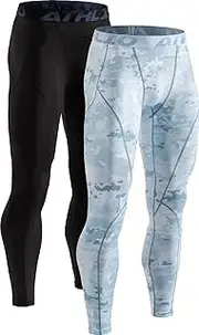 [ATHLIO] Men's Thermal Compression Pants, Athletic Running Tights & Sports Leggings, Wintergear Base Layer Bottoms