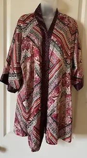 Victoria’s Secret Paisley Satin Silky Robe medium large NWT